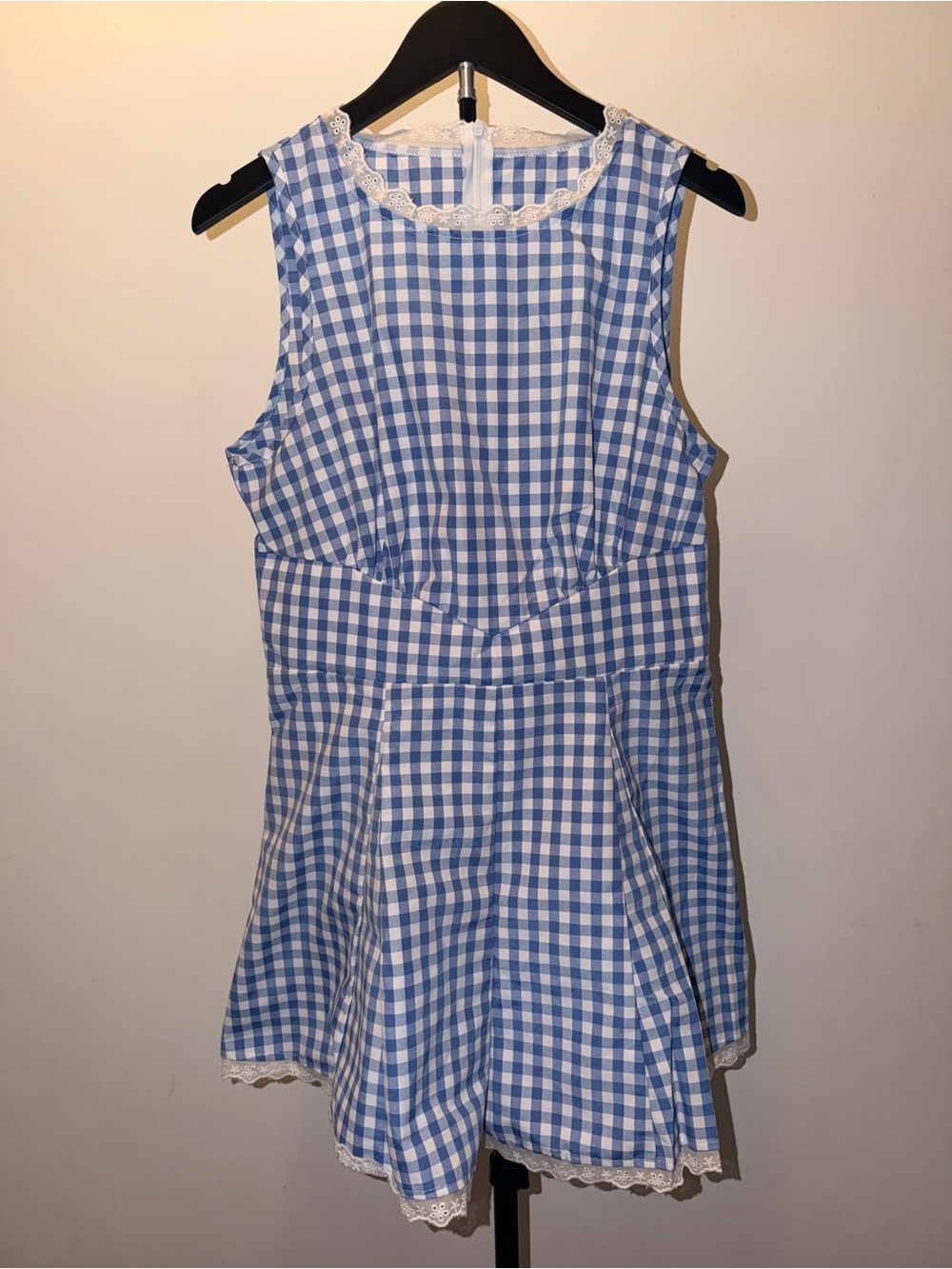 Blue Gingham Romper